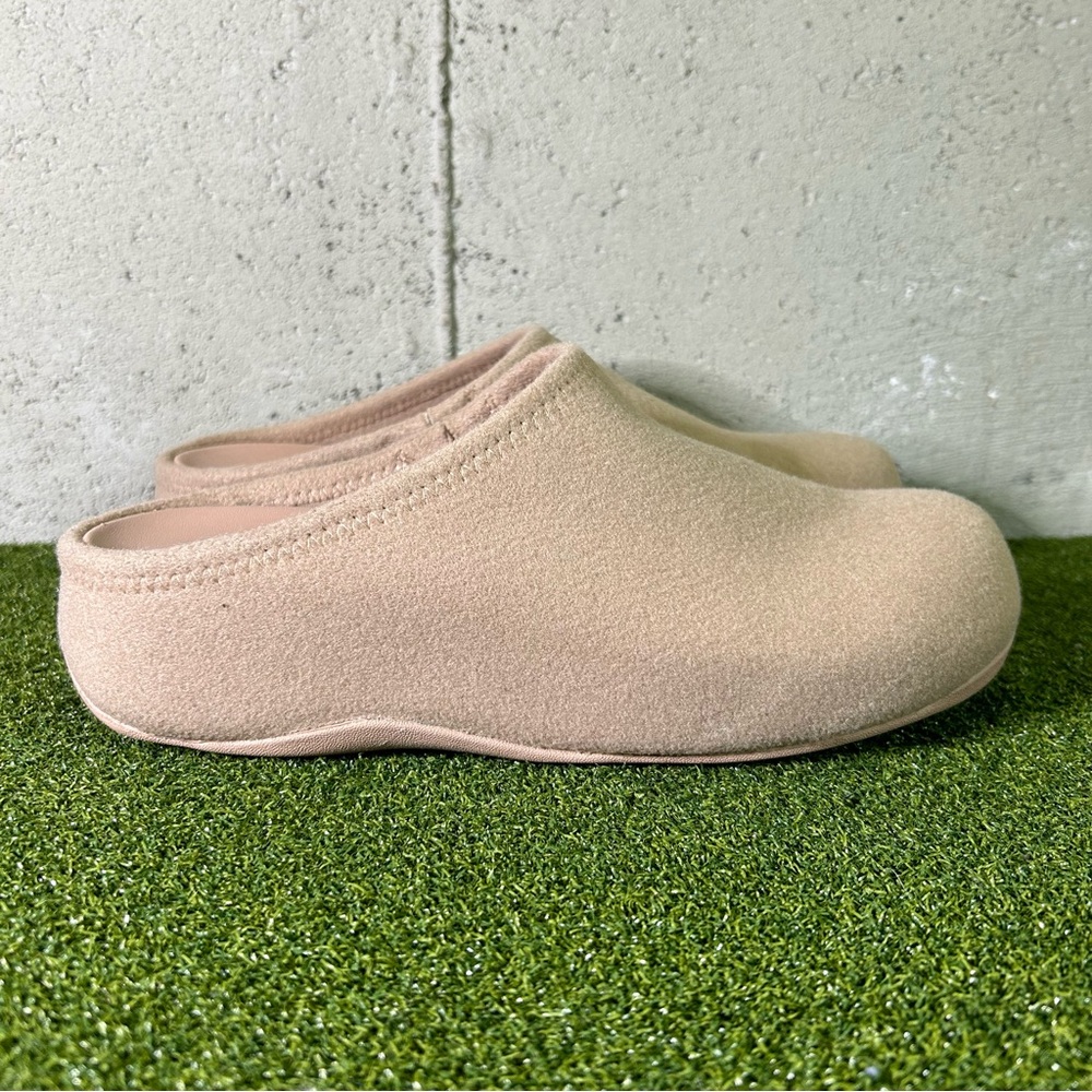 Fitflop Shuv Pink Felt EH6-139 Slip On Mules Shoes Women’s 8